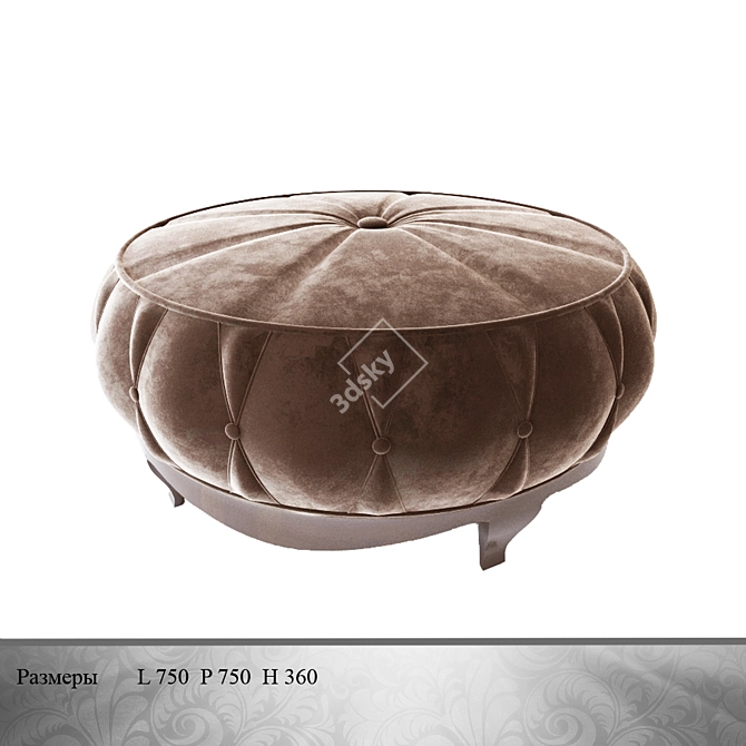 Title: Classic Puff Chair 3D model image 1