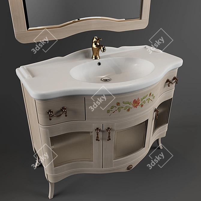 Iside Aretusa Bathroom Furniture Set 3D model image 2