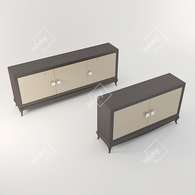 Elegant TV Stand 3D model image 1