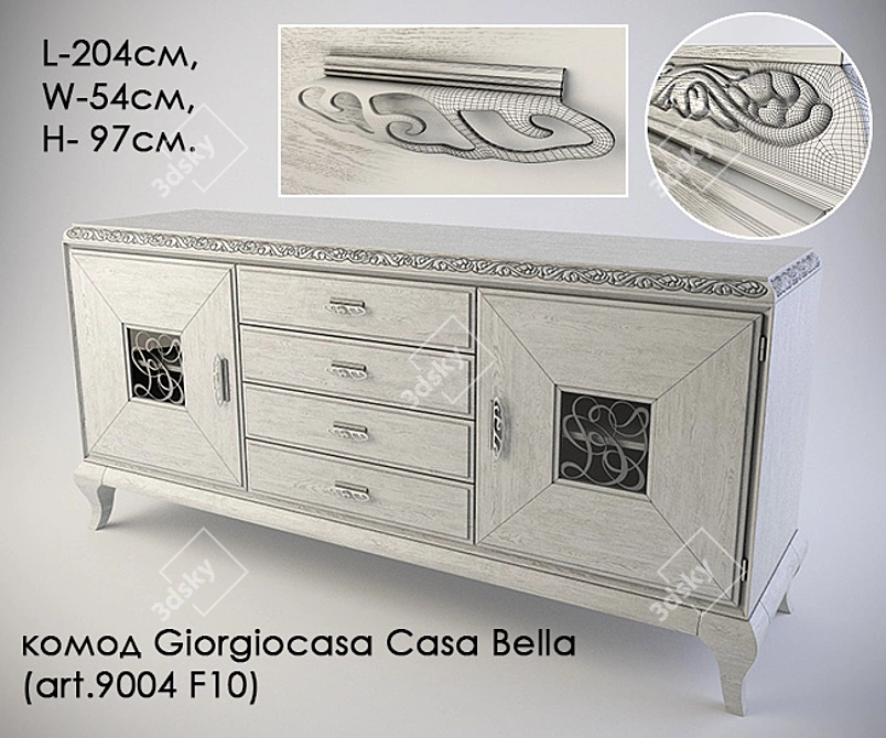 Elegant Giorgiocasa Casa Bella Dresser 3D model image 1