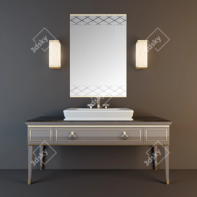 Luxury Oasis LUTETIA L10 Bathroom Set 3D model image 1