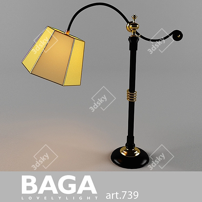 Elegant BAGA Art739 Table Lamp 3D model image 1