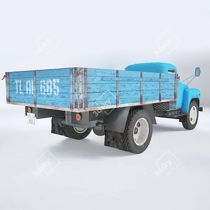 Classic GAZ 52 Truck 3D model image 2