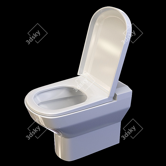 Luxury Toilet and Bidet Combo 3D model image 3