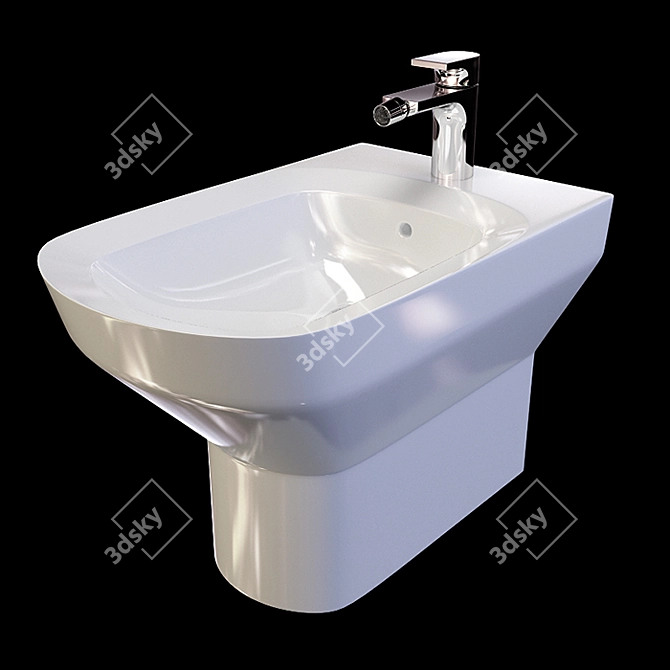 Luxury Toilet and Bidet Combo 3D model image 4