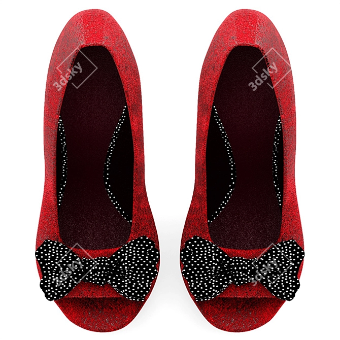 Bow-adorned Shoes 3D model image 2