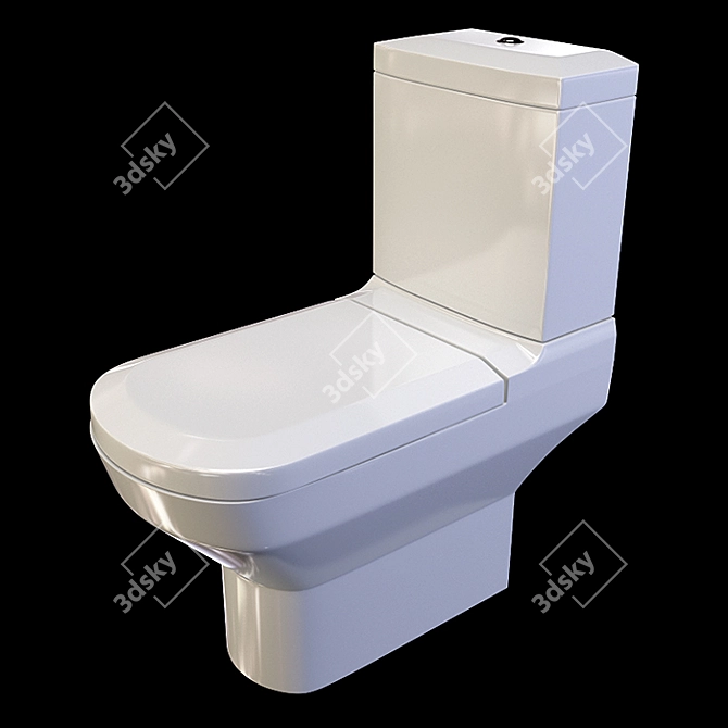 Villeroy&Boch Sentique Toilet: Compact and Stylish 3D model image 2
