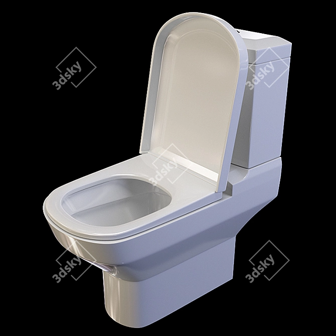 Villeroy&Boch Sentique Toilet: Compact and Stylish 3D model image 3