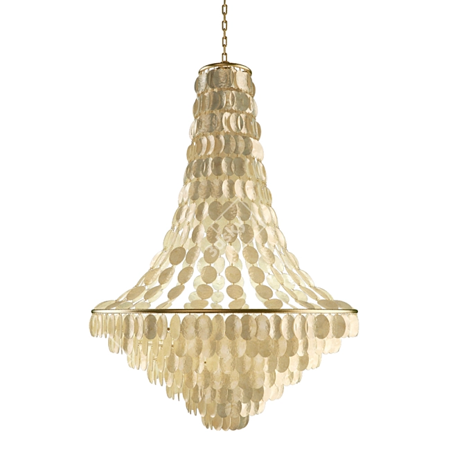 Elegant Bronze Chandelier: Arteriors Southhampton 3D model image 1