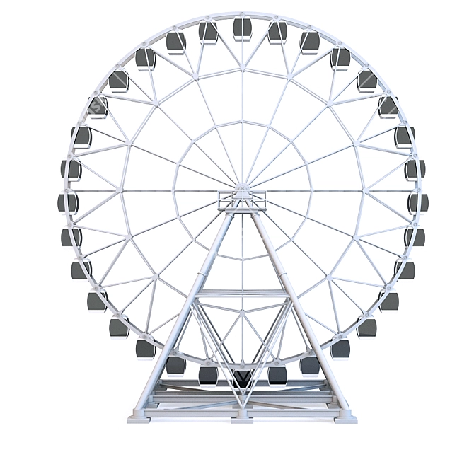 42m Ferris Wheel: Ultimate Thrill Ride! 3D model image 2