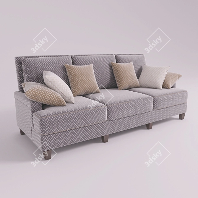 Elegant Barbara Barry Sofa 3D model image 1