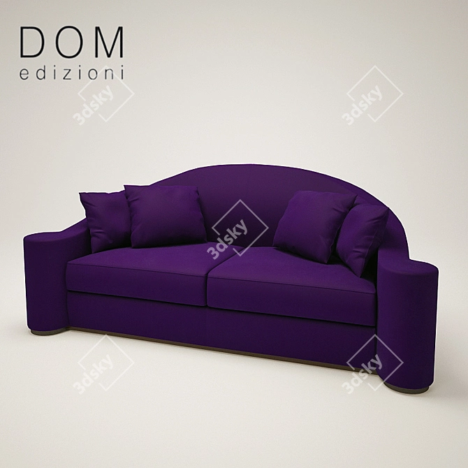 Stylish Winnie Sofa by Dom Edizioni 3D model image 1