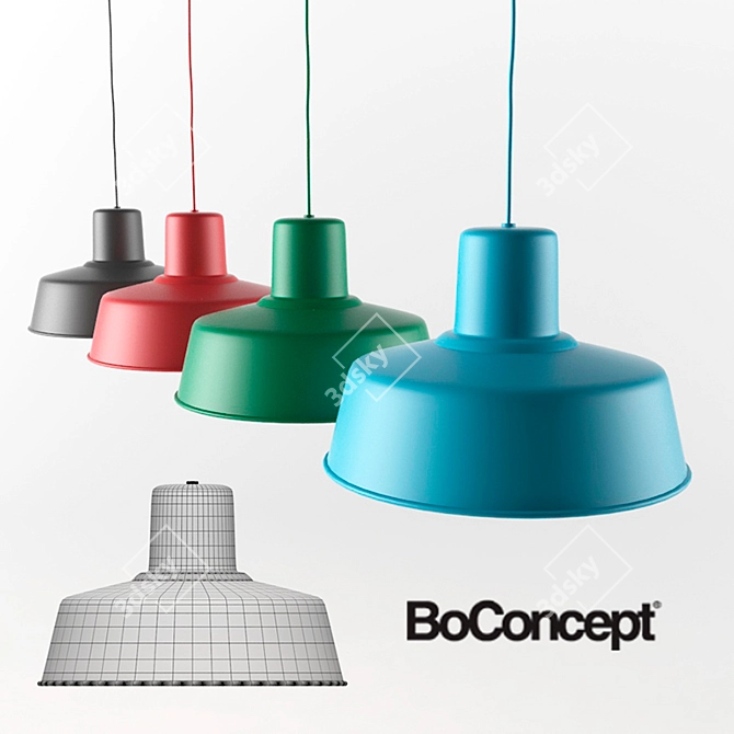 Industrial Pendant Light 3D model image 1