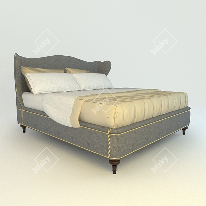 High-Quality Hickory White Furniture 3D model image 2