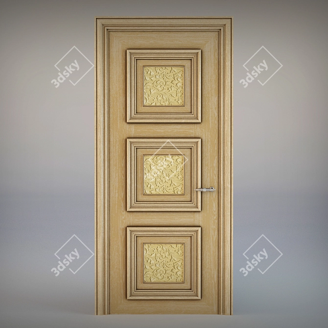 Elegant Classic Door 3D model image 1