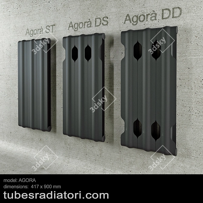 Sleek Modern Radiators by Tubesradiatori 3D model image 1