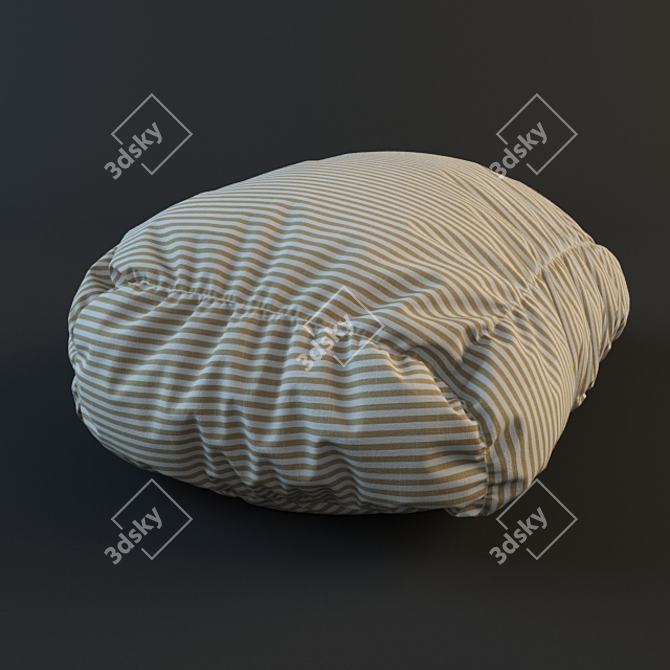 Stylish Sandbag Pouff 3D model image 1