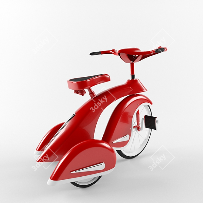 Classic 1936 Sky King Bicycle 3D model image 2