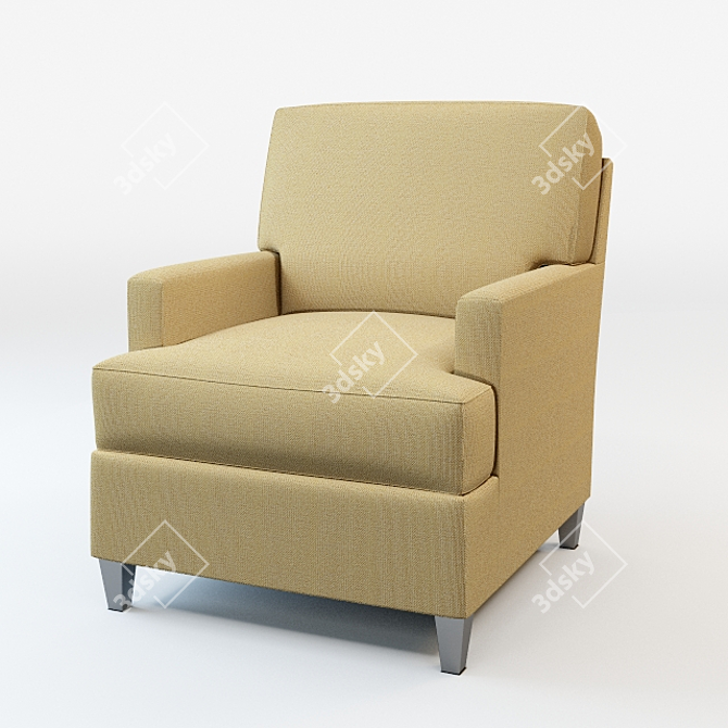 ErgoCozy Reading Chair 3D model image 1