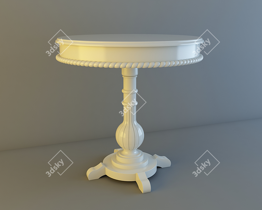 Elegant Round Dining Table 3D model image 1