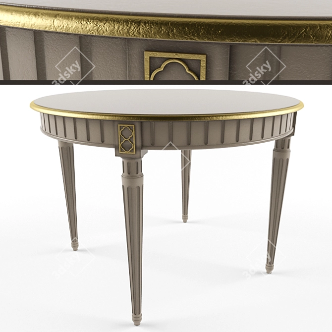 Modern Polygon Table 3D model image 1