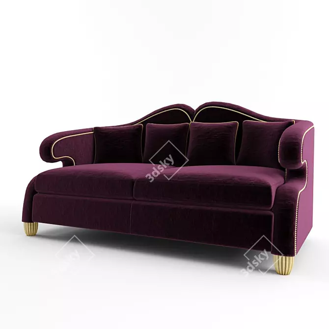 Elegant Verona Sofa 3D model image 1