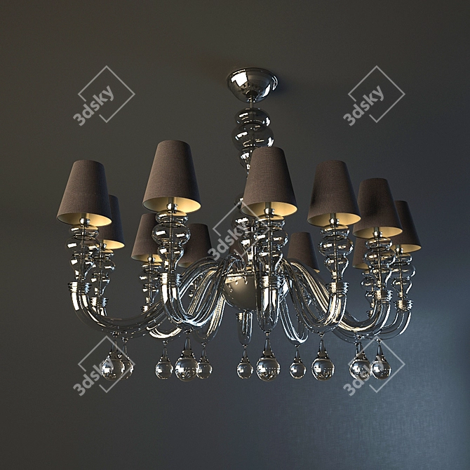  Murano Glass Chandelier 3D model image 1