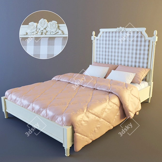 Dreamy Dolce Rosa Bed 3D model image 1