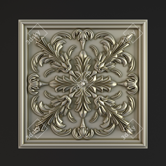 Classic-style Ceiling Outlet 3D model image 1