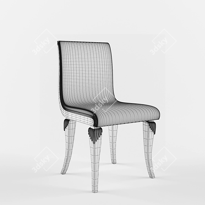 Title: Rococo Inspired Soane Chair 3D model image 2
