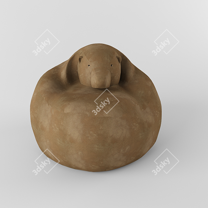 Fluffy Poof Bear 3D model image 1