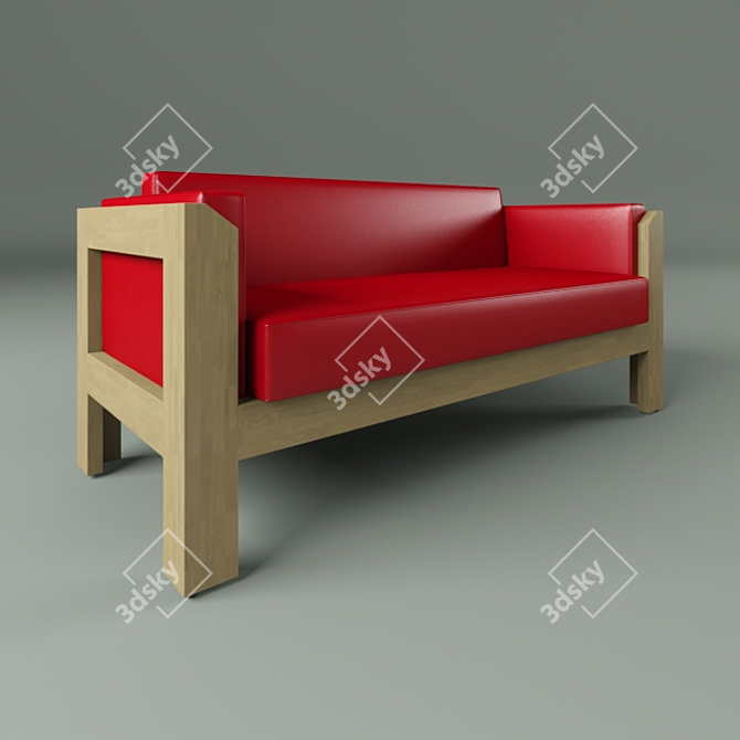Title: Sandalyeci Wooden Modern Chair 3D model image 1