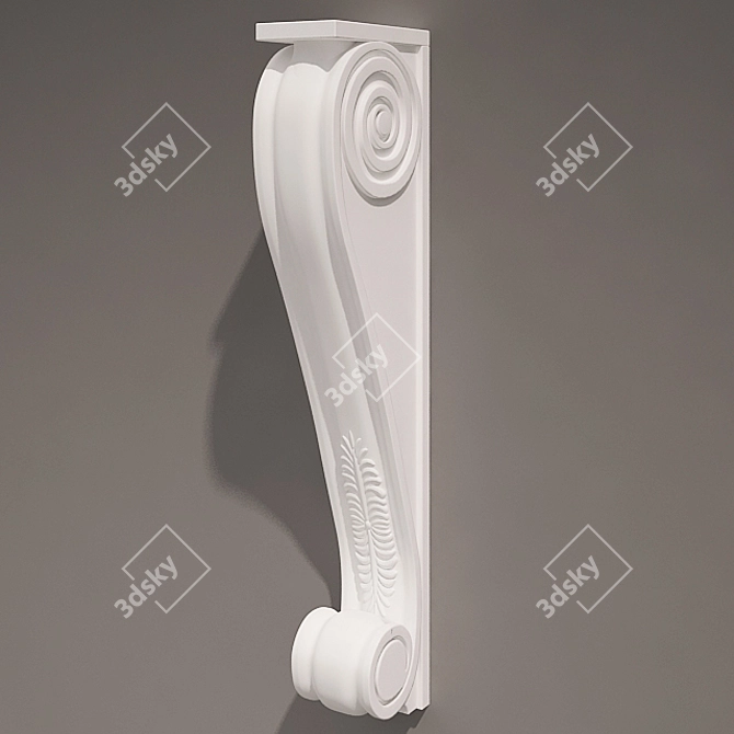 Timeless Elegance: Antique Bracket 3D model image 1