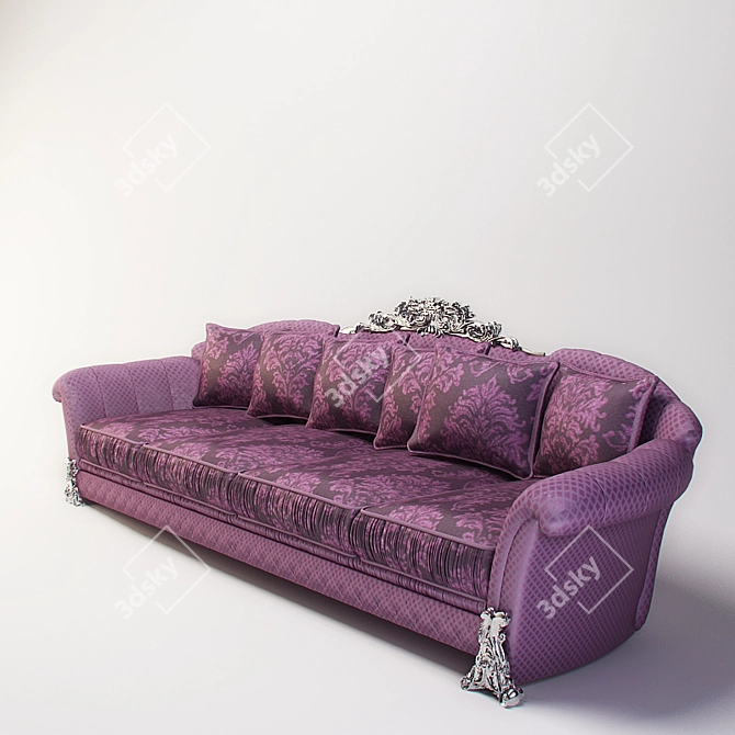 Elegant Zanaboni Sofa 3D model image 1