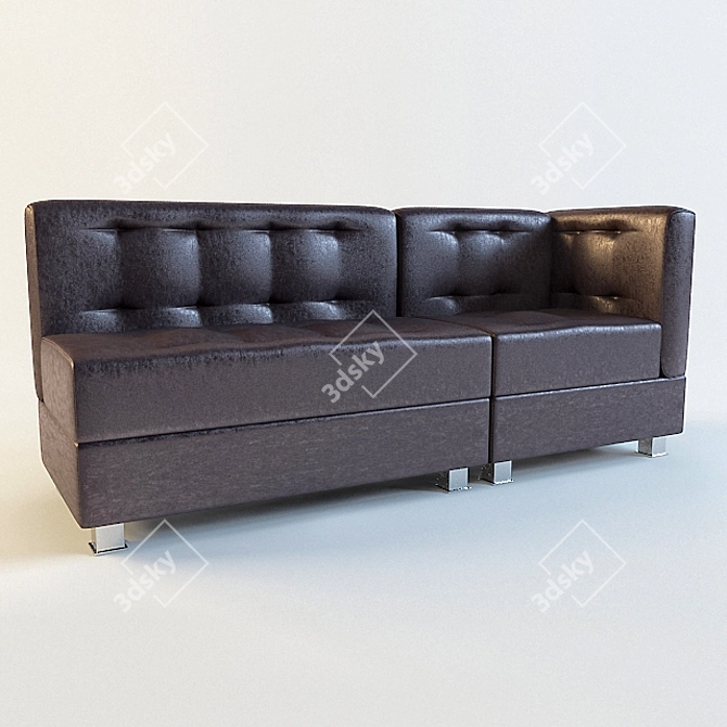 Modern Comfort: Aoyama Sofa 3D model image 1