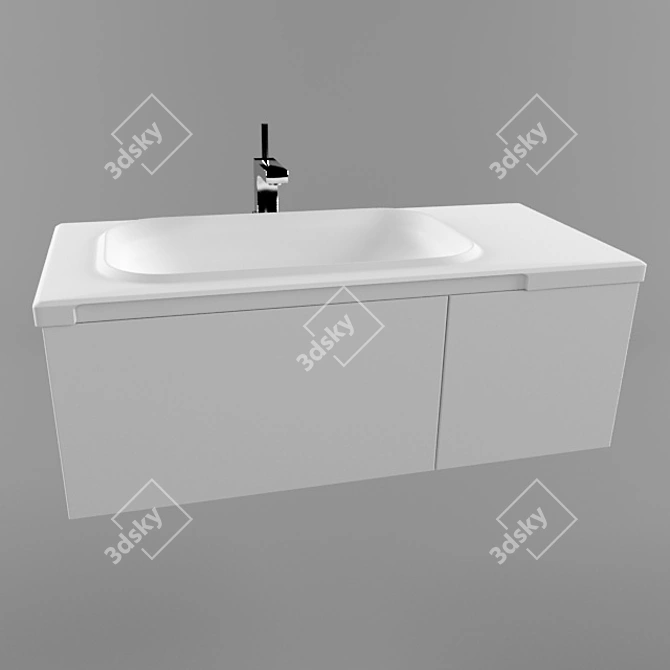 Karol Midi KM110-SX: Sleek and Functional Storage Solution 3D model image 1