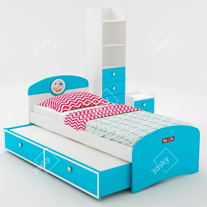 Cilek Ocean Furniture Set 3D model image 1