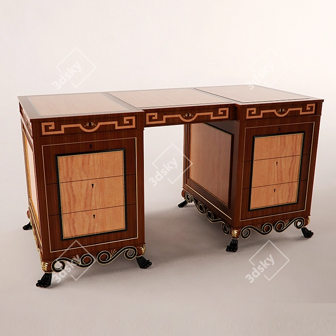 Classic Writing Desk 3D model image 1