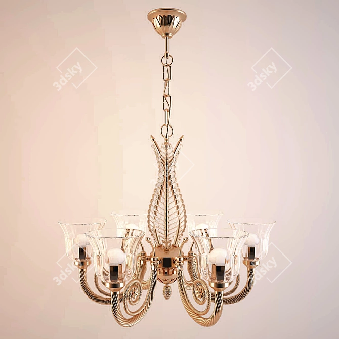 Possoni 918/6 Classic Chandelier 3D model image 1