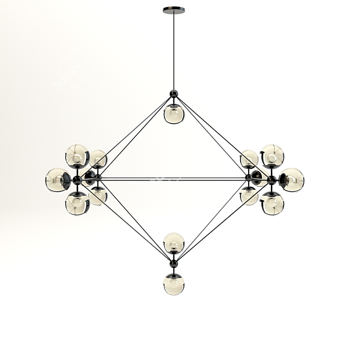 Elegant Bole Chandelier 3D model image 1