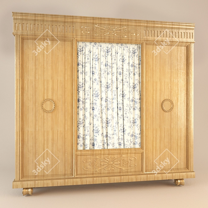 Retro Chic Wardrobe 3D model image 1