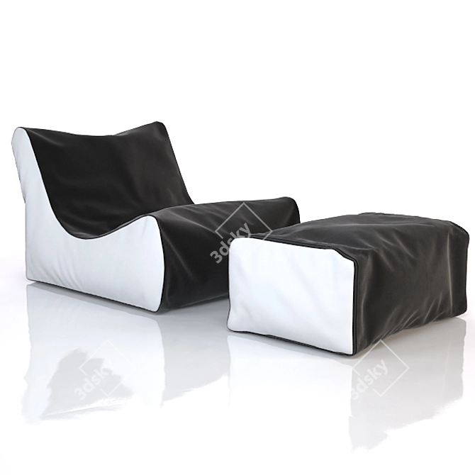 Relax+ Ottoman: Ultimate Lounger Chair 3D model image 1