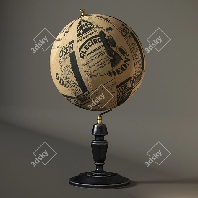 Classic Globe Decor Piece - 450mm 3D model image 1