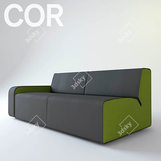 Cozy KELP Sofa: Luxuriously Designed Comfort 3D model image 1