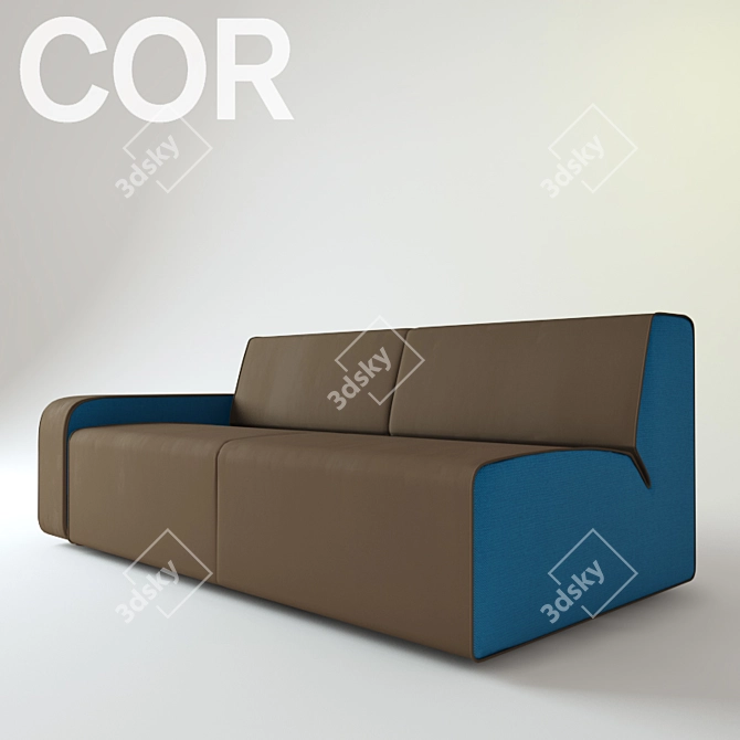 Cozy KELP Sofa: Luxuriously Designed Comfort 3D model image 2