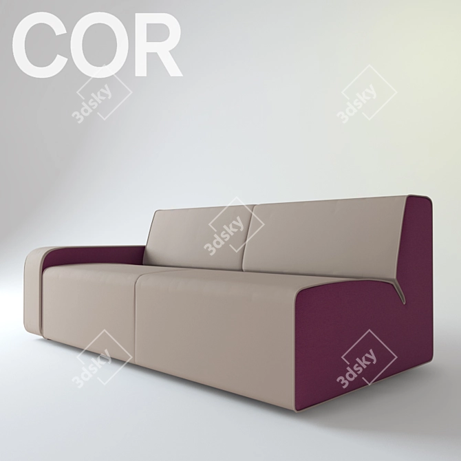 Cozy KELP Sofa: Luxuriously Designed Comfort 3D model image 3