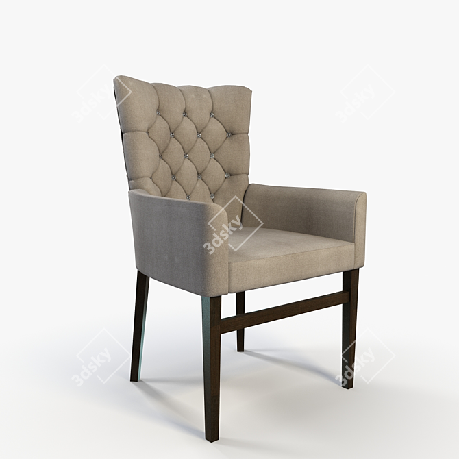 Luxury Velvet Chair 3D model image 1