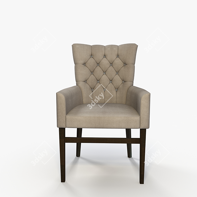 Luxury Velvet Chair 3D model image 2