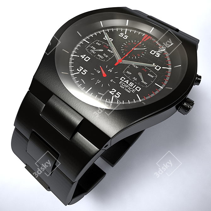 Elegant Casio Edifice Watch 3D model image 1