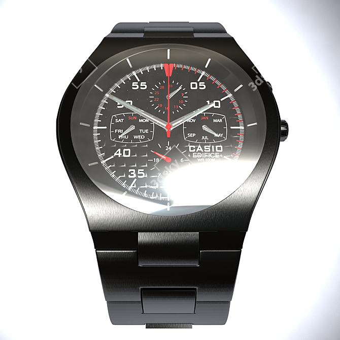 Elegant Casio Edifice Watch 3D model image 2